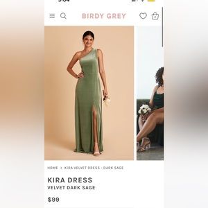 Birds Grey Bridesmaid Dress